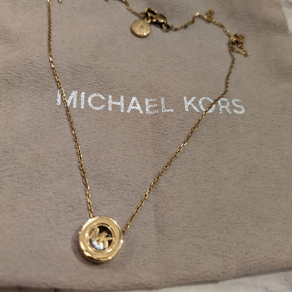 Michael Kors Gold-Tone Logo Necklace